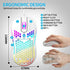 Honeycomb Wired Gaming Mouse, RGB Backlight and 7200 Adjustable DPI, Ergonomic and Lightweight USB Computer Mouse with High Precision Sensor for Windows PC & Laptop Gamers (White)