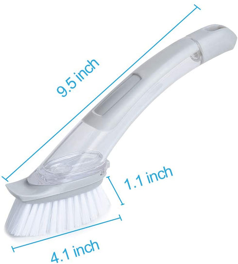 Dish Brush with Soap Dispenser for Dishes Kitchen Sink Pot Pan Scrubbing