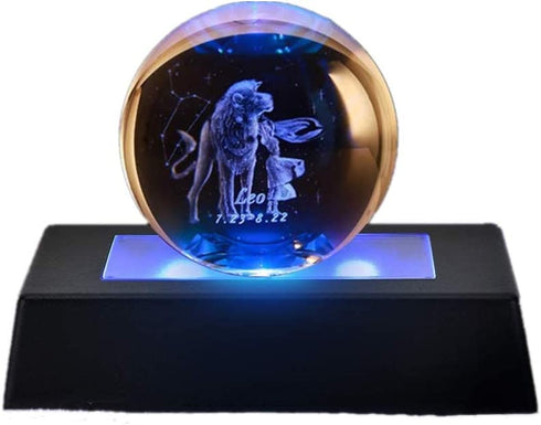Garosa LED Light Base Multicolor Pedestal Color Show Stand, USB Charge Multicolor Lighted Rectangle Stand for Crystal Glass Ball Art Display (Without Crystal Ball)