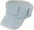 Blue Striped Child Engineer Hat, Red & White Paisley Bandana & Whistle Set