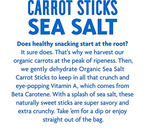 Rhythm Superfoods Crunchy Carrot Sticks, Sea Salt, Organic and Non-GMO, Vegan/Gluten-Free Superfood Snacks, 1.4 Ounce (Pack of 4)