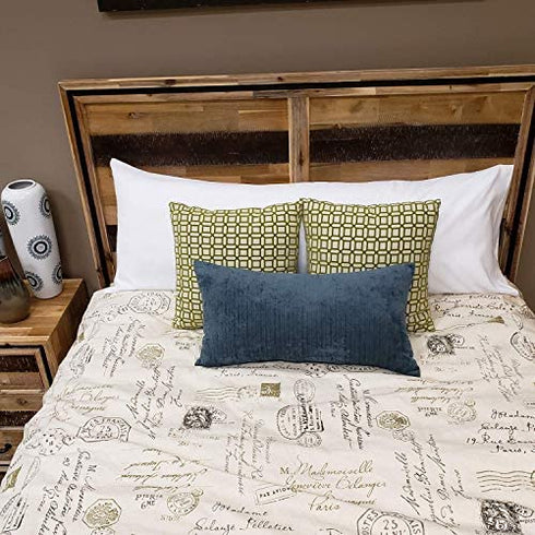 Luxury Egyptian Cotton 300 Thread Count Body Pillowcase - fits 20 x 54 Inch Body Pillow, Envelope Closure (Qty. 1, Ivory)