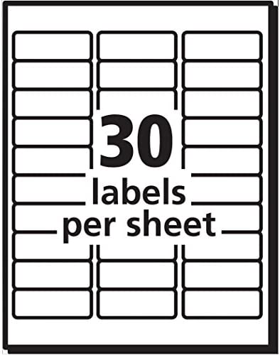 Avery Easy Peel Printable Address Labels with Sure Feed, 1" x 2-5/8", White, 750 Blank Mailing Labels (05260)