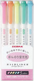 ZEBRA MILD LINER, Double Sided Highlighter, 5 Set (WKT7-5C)