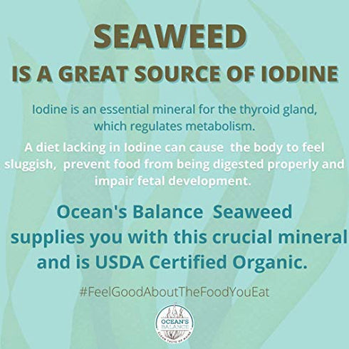 Ocean’s Balance Organic Whole Leaf Wakame - 2 Ounces - Maine Coast Seaweed - Perfect for Keto, Paleo, Vegetarian, and Vegan - Gluten Free - Atlantic Ocean Sea Vegetables