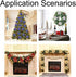 Jim's Cabin Artificial Flowers Pack of 12 Glitter Poinsettias for Christmas Tree Ornaments Butterfly Christmas Gold Decorations (Gold Brown)