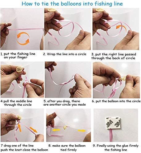 Clear Bubble Balloon Strands DIY Kit, 100pcs 10" Transparent Balloons Strands Kit Ideal for Kids Mermaid Shark Under The Sea Baby Shower Birthday Party Supplies Decorations