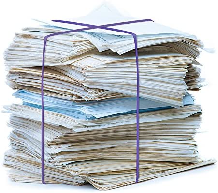 Coopay 60 Pieces Large Rubber Bands Trash Can Band Set Elastic Bands for Office Supply, Trash Can, File Folders, Cat Litter Box, Size 8 inches (Purple)