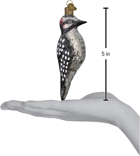 Old World Christmas Vintage Hairy Woodpecker
