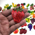 Miswee random 12Pcs creative 3D resin fruit vegetables fridge magnets funny cute decoration refrigerator magnet accessories office school whiteboard magnet (Random 12 style fruits)