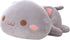 Cat Stuffed Animals, Soft Kitten Plush Pillow Gifts Toy for Kids, Girls, Grey Round Eyes 13.7"