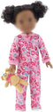 Emily Rose 14 Inch Doll Clothes Clothing Accessories | Footed 14" Doll PJs Pajamas Sleepwear Gift Set Outfit with Teddy Bear Accessory | Gift Boxed! | Fits Most 14" Hard-Bodied Dolls