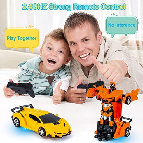 Refasy Kids Toys for Boy Girl Age 5-7,Deformation Robot Car Toys for Children Remote Control Transforming Robot Cars for Kids 8-13 Year Old Best Birthday Xmas Gift for Boys RC Racing Car Toys for Kid
