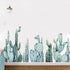 Cactus Wall Decals, Green Plant Cacti Stickers for Mirror Wall Decor, Removable Vinyl Peel and Stick Art Murals for Living Room Nursery Bedroom Children Kids Rooms Decor, Art Murals Home Decoration