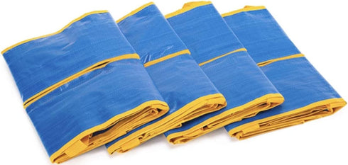 Klickpick Home Pack of 4- Heavy Duty Reusable Extra Large Storage Bags Laundry Bag Shopping Tote Moving Totes Bags Underbed Storage Bins Zipper -Backpack Handles,Compatible with IKEA FRAKTA CART