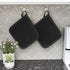 Ritz Premium Terry Pot Holders & Hot Pads (2-Pack), 8.5"x8.25", High Heat Resistance, 100% Cotton, Black