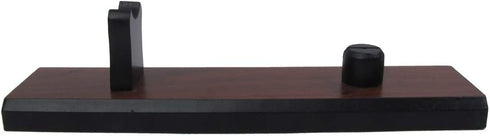 Treasure Gurus Natural Brown Wood Fixed Blade Knife Collection Display Stand Holder Rustic Cabin Home Decor