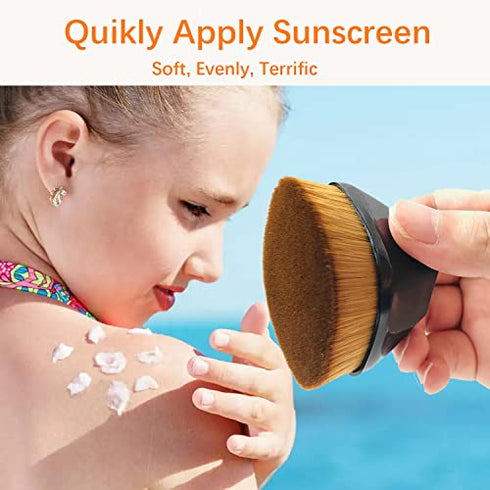 4 Pack Foundation Makeup Brushes with Protective Case, XKFLAUHM Flat Top Blush Flawless Kabuki Foundation Brushes for Blending Liquid Cream Flawless Powder Face Blush (Brochas De Maquillaje, Black and Pink)