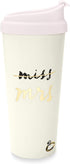 Kate Spade New York Bridal 16 Ounce Insulated Travel Mug, Double Wall Thermal Tumbler for Coffee/Tea, Miss to Mrs. (Pink)