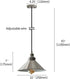 PoKat Industrial Metal Pendant Light, Modern Adjustable Hanging Light Fixtures, Nickel Farmhouse Style Ceiling Lamp for Kitchen Island Dinning Table Hallway Bedroom Indoor Entryway, E26 Base,2 Pack