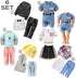 6 Sets Fashion 18 Inch Boy Doll Clothes Casual Wear Plaid Jacket Pants Sportswear Outfits with Tuxedo Suits for 18" Doll Accessories