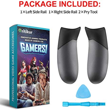 Elite Controller Replacement Grip Parts – Upgraded Rubberized Left Right Side Rails Rear Handle, Back Panels Faceplates Shell Repair Accessories Kits for Elite Controller (Model 1698)