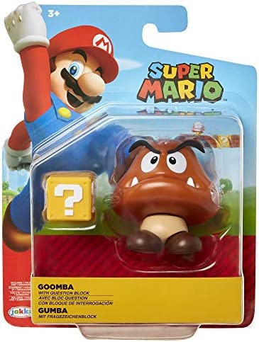 SUPER MARIO Nintendo 3.1" Goomba with Question Block