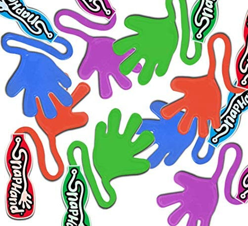 JA-RU Sticky Hands Stretchy Snap Smack Toys (1 Packs 2 Hands) Fidget Toy Great Sticky Hand Party Favors Birthday Toy Supplies for Kids, Bulk Toys, Stocking Stuffers, Goody Bags. Prank Gag. 315-1