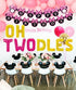 Cartoon Mouse Theme 2nd Birthday Decorations for Girls, Oh Twodles Number 2 Foil Balloon, Happy Birthday Banner and Cartoon Mouse Theme Cake Topper for Mouse Second Birthday Party Supplies
