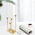 smtyle Candlestick Holders Set of 4 Candelabra with Iron-0.8" Diameter Ideal for Pillar LED Candles Gold