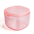 Uouovo 2022 Upgraded Denture Bath Box Cup, Retainer Cleaning Box, Complete Clean Care for Dentures, Denture Case - Second Generation (transparent pink)