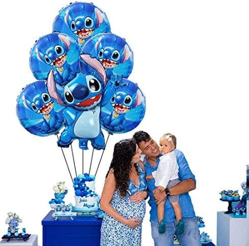6Pcs Lilo and Stitch Balloons, Lilo and Stitch Party Decoration