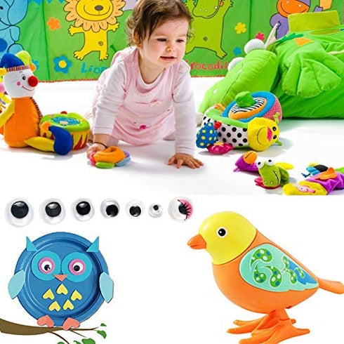 Googly Eyes for Crafts, 700Pcs Googly Eyes Self Adhesive Wide Variety Assorted Size for Crafting Sticky Wiggly Google Eye, Sticker Eyes for DIY Craft Scrapbooking