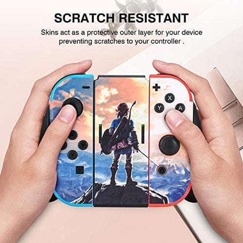 DLseego Switch Skin Sticker Pretty Pattern Full Wrap Skin Protective Film Sticker Compatible with Nintendo Switch- Zelda Breath of The Wild