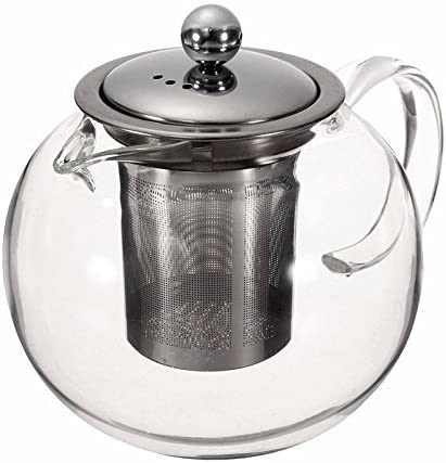 Life Upgrade Kozy Kettle - 5 Cup Glass Teapot with Removable Stainless Steel Infuser and Neoprene Cozy Warmer for Loose Leaf Tea