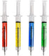 Bedwina Syringe Pens - (Bulk Pack of 24) Retractable Fun Multi Color Novelty Pen for Nurses, Nursing Student School Supplies, Birthdays, Stocking Stuffers and Party Favor Gifts