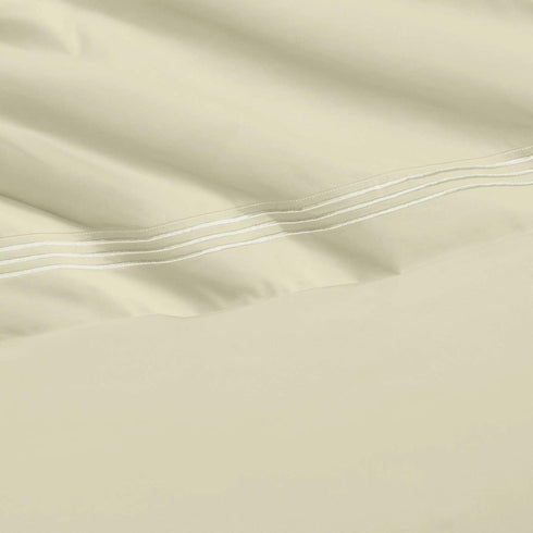 Amazon Basics Easy-Wash Embroidered Hotel Stitch 120 GSM Sheet Set - Twin, Aloe Green
