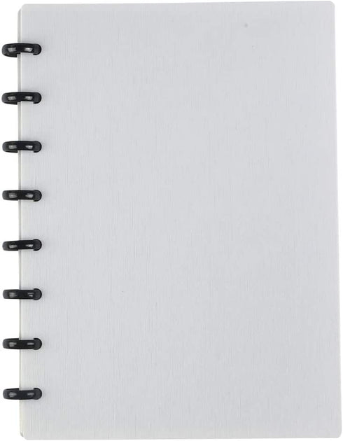 Eagle Discbound Notebook, Customizable Notebook, Junior Size, Poly Cover, 60 Sheets Ruled/Lined Pages (Grey)