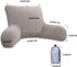 HOMCA Reading Pillow, Inflatable Backrest Pillow with Arms Great as Travel Camping Pillow for Lumbar Back Support, Gray