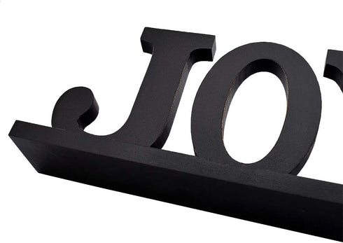 Wood Joy Sign Tabletop Joy Letters Sign Freestanding Wooden Cutout Word Decor Decorative Mantel Signs for Home Decor (Black(Joy))