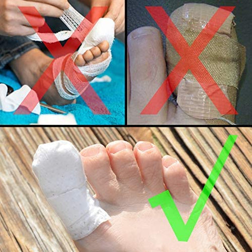 MediMitt ToeMitt Big Toe Bandages (Full Coverage Big Toe Bandage) (Medium 10-Pack)