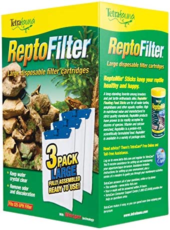 TetraFauna ReptoFilter Filter Cartridges 3 Count, Size Large, Filter Cartridge Refills