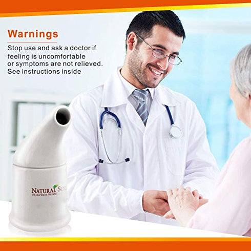 Natural Solution Himalayan Pink Salt Ceramic Salt Inhaler with Nasal inhaler, Original, 1 Count