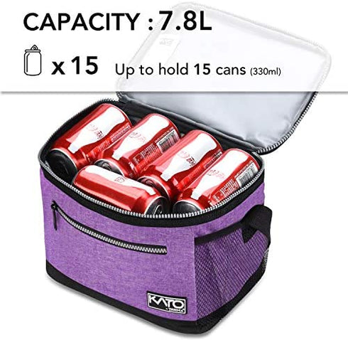 Insulated Lunch Bag for Women Men, Leakproof Thermal Reusable Lunch Box for Adult & Kids by Tirrinia, Lunch Cooler Tote for Office Work, Purple