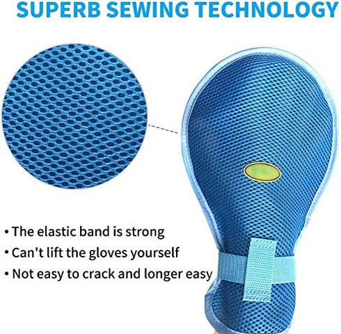Fanwer Dementia Restraint Gloves - 2PCS, Control Mitts Safety Hand Glove, Restraint Mitts, Gloves to Prevent Scratching for adults, Dementia Products for elderly, Helpful to Both Wearer and Caregivers