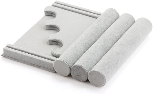 Triple Bracelet Holder Jewelry Display Stand Watch Bangle Bar Necklace Storage Organizer Gray ( Ice Velvet 3 Tier )