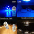 Qasim 194 Led Bulb Blue, T10 W5W 2825 158 192 168 194 Wedge 5-SMD 5050 Ultra Blue LED Light bulb Car Interior Lights 12V DC (Pack of 10)