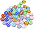 KINGOU Replacement Mancala Stones Mixed Colored Flat Glass Pebbles / Beads / Gems for Games ( 12-15mm )