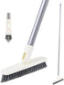 SUPERWASH PLUS Grout Brush with Extendable Handle, Swivel Brush Head with Heavy Duty Stiff V-Shaped Bristles, 55 Inch Long Handle Floor Scrubber Cleans Corners, Shower Tile, Bathtub and Patio Deck