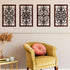 4 Pieces Thicken Rustic Wall Decor Modern Farmhouse Wall Art Decor Wooden Hollow Carved Design Rustic Wall Art for Living Room Bedroom Hallway Decor Office Kitchen Wall Decoration (Traditional Style)